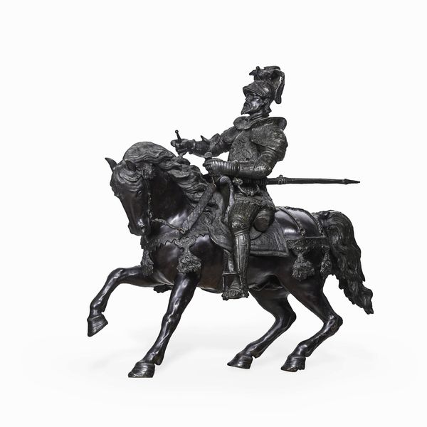 Fonditore del XIX secolo Carlo V a cavallo  - Asta Sculture del XIX e XX secolo - Associazione Nazionale - Case d'Asta italiane