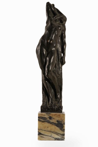 Arturo Stagliano : Figura femminile  - Asta Sculture del XIX e XX secolo - Associazione Nazionale - Case d'Asta italiane