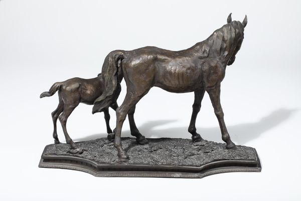 Fonditore del XX secolo Cavallo e puledro  - Asta Sculture del XIX e XX secolo - Associazione Nazionale - Case d'Asta italiane