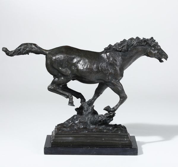 Miguel Fernando Lopez : Cavallo al galoppo  - Asta Sculture del XIX e XX secolo - Associazione Nazionale - Case d'Asta italiane