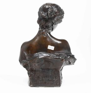 Costantino Barbella : Pensierosa, 1914  - Asta Sculture del XIX e XX secolo - Associazione Nazionale - Case d'Asta italiane