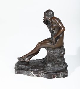 Vincenzo Bentivegna : Figura femminile  - Asta Sculture del XIX e XX secolo - Associazione Nazionale - Case d'Asta italiane