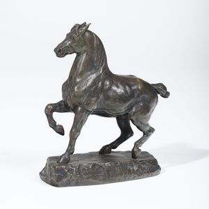 Antoine Louis Barye : Cheval Percheron  - Asta Sculture del XIX e XX secolo - Associazione Nazionale - Case d'Asta italiane