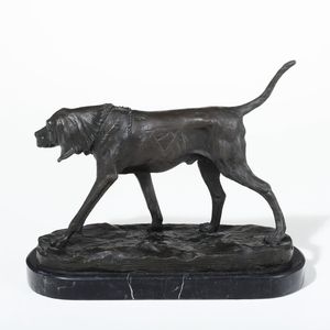 Fonditore del XX secolo Cane da caccia  - Asta Sculture del XIX e XX secolo - Associazione Nazionale - Case d'Asta italiane