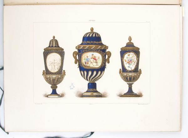 Garnier, Edouard. La porcelaine tendre de Sèvres : 50 planches reproduisant 250 motifs en aquarelle, d'après les originaux, avec une notice historique. Paris : Maison Quantin, [1891?]  - Asta Libri antichi, rarit bibliografiche e prime edizioni del '900 - Associazione Nazionale - Case d'Asta italiane