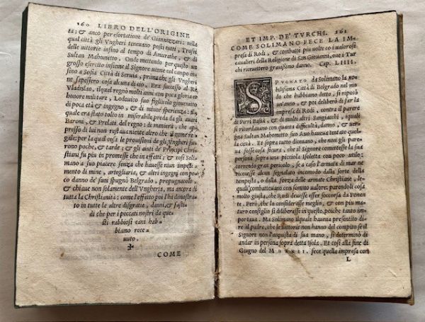 DIAZ TANCO DE FREGENAL, VASCO. Libro dell' origine, et successione dell' imperio de Turchi. Nuovamente tradotto dalla lingua spagnuola nella italiana per il Signor Alfonso di Ulloa. Venice, Gabriel Giolito, 1558.  - Asta Libri antichi, rarit bibliografiche e prime edizioni del '900 - Associazione Nazionale - Case d'Asta italiane