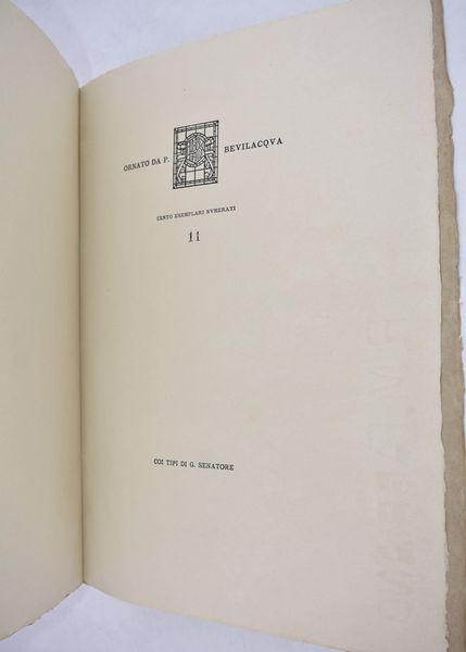 LETO, Achille. HYSSOPUS: LE DUE SORELLE. 1917.  - Asta Libri antichi, rarit bibliografiche e prime edizioni del '900 - Associazione Nazionale - Case d'Asta italiane