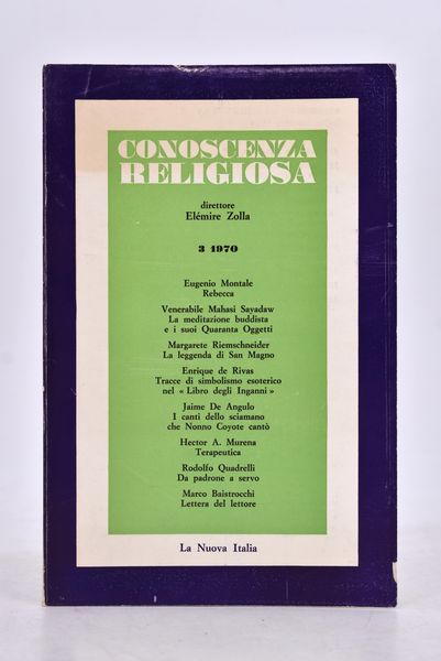 CONOSCENZA RELIGIOSA 3/1970. 1970.  - Asta Libri antichi, rarit bibliografiche e prime edizioni del '900 - Associazione Nazionale - Case d'Asta italiane