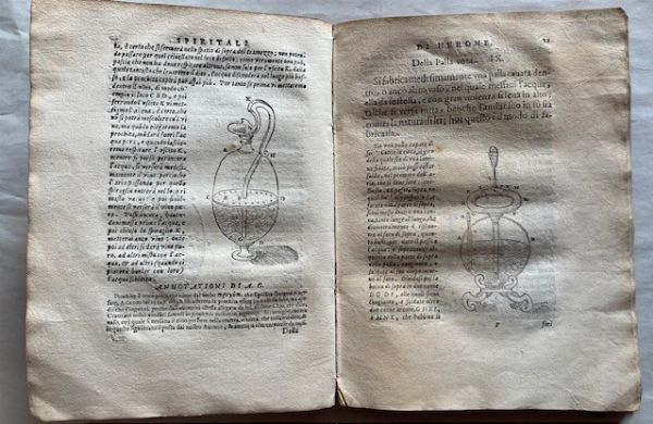 Erone di Alessandria. Spiritali di Herone Alessandrino ridotti in lingua volgare da Alessandro Giorgi da Vrbino. In Vrbino : appresso Bartholomeo, e Simone Ragusij fratelli, 1592  - Asta Libri antichi, rarit bibliografiche e prime edizioni del '900 - Associazione Nazionale - Case d'Asta italiane