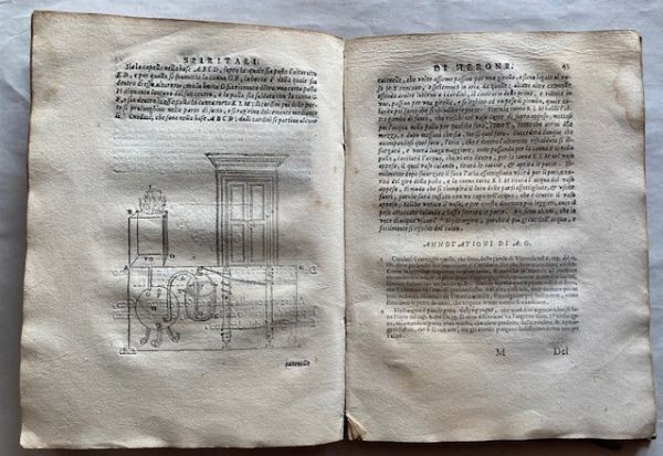 Erone di Alessandria. Spiritali di Herone Alessandrino ridotti in lingua volgare da Alessandro Giorgi da Vrbino. In Vrbino : appresso Bartholomeo, e Simone Ragusij fratelli, 1592  - Asta Libri antichi, rarit bibliografiche e prime edizioni del '900 - Associazione Nazionale - Case d'Asta italiane