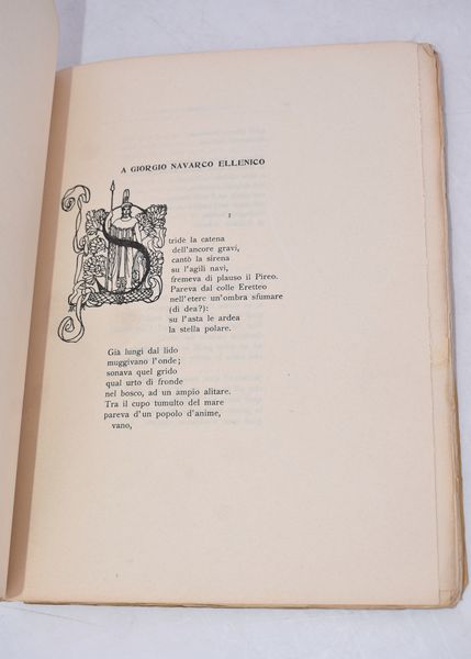 PASCOLI, Giovanni. POESIE. ODI E INNI MDCCCXCVI-MDCCCCV. 1913.  - Asta Libri antichi, rarit bibliografiche e prime edizioni del '900 - Associazione Nazionale - Case d'Asta italiane