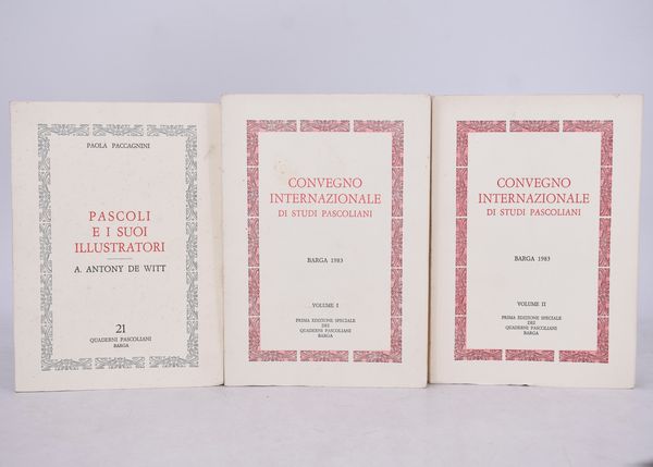 PASCOLIANA di BARGA, 3 volumi  - Asta Libri antichi, rarit bibliografiche e prime edizioni del '900 - Associazione Nazionale - Case d'Asta italiane