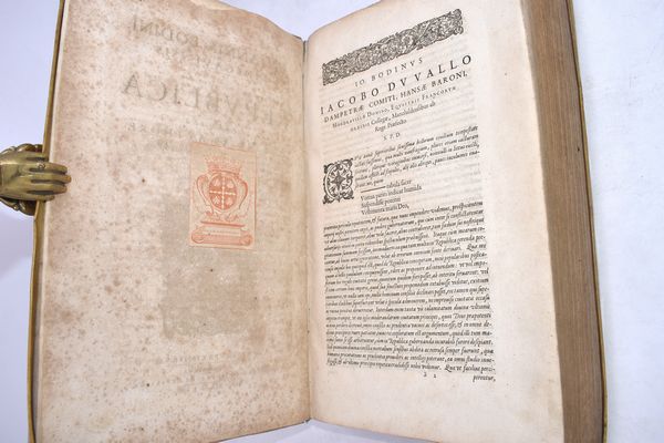 BODIN, Jean ( 1530-1596) :  “De Repubblica Libri Sex, latine ab autore redditi, multo quam antea locupletiores.” Lutetia Parisiorum (Parigi), Francofurti in Officina Elzeviriana 1619  - Asta Libri antichi, rarit bibliografiche e prime edizioni del '900 - Associazione Nazionale - Case d'Asta italiane