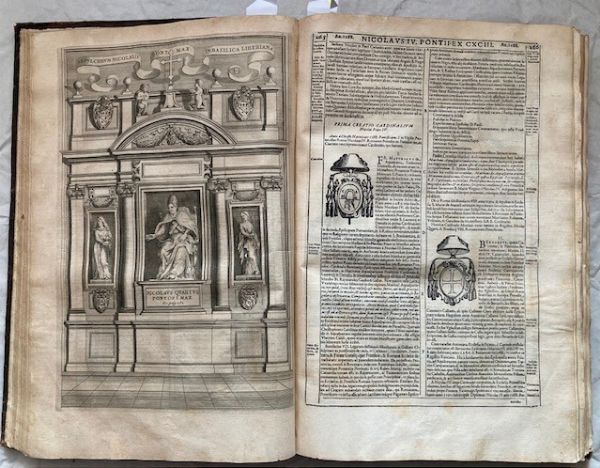 CIACCONIO (Chacón), Alfonso (1540-1599). Vitae, et res gestae pontificum Romanorum et s.r.e. cardinalium... Romæ : cura, et sumptib. Philippi, et Ant. de Rubeis, 1677.  - Asta Libri antichi, rarit bibliografiche e prime edizioni del '900 - Associazione Nazionale - Case d'Asta italiane