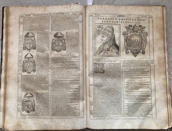 CIACCONIO (Chacón), Alfonso (1540-1599). Vitae, et res gestae pontificum Romanorum et s.r.e. cardinalium... Romæ : cura, et sumptib. Philippi, et Ant. de Rubeis, 1677.  - Asta Libri antichi, rarit bibliografiche e prime edizioni del '900 - Associazione Nazionale - Case d'Asta italiane