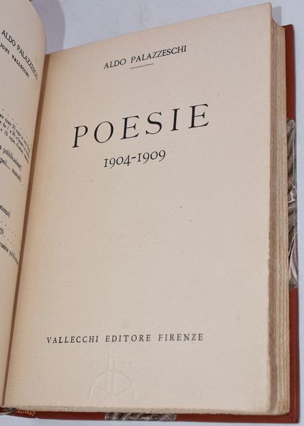 PALAZZESCHI, Aldo. POESIE (1904-1909). 1925.  - Asta Libri antichi, rarit bibliografiche e prime edizioni del '900 - Associazione Nazionale - Case d'Asta italiane