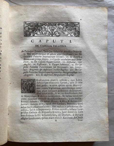 CARAFA, GIUSEPPE. De Capella Regis Utriusque Siciliae Et Aliorium Principum. Liber Unus  - Asta Libri antichi, rarit bibliografiche e prime edizioni del '900 - Associazione Nazionale - Case d'Asta italiane