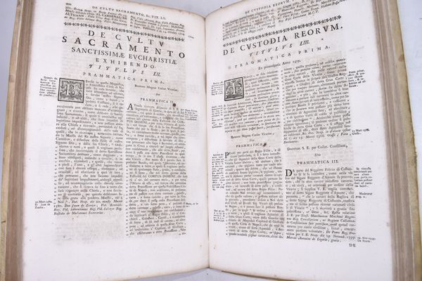 Vario, Domenico Alfeno (1729-ca.1794): Pragmaticae edicta decreta interdicta regiaeque sanctiones Regni Neapolitani quae … Dominicus Alfenus Varius recensuit …” t. I e II sumptibus Antonii Cervonii - Neapoli 1772  - Asta Libri antichi, rarit bibliografiche e prime edizioni del '900 - Associazione Nazionale - Case d'Asta italiane