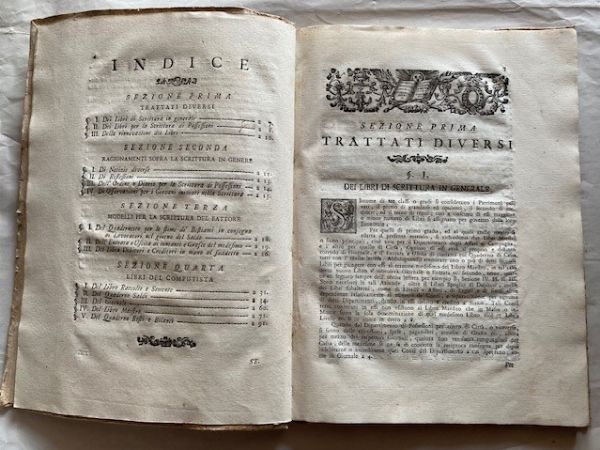 SCRITTURA DI POSSESSIONI PER BILANCIO DI UN COMPUTISTA FIORENTINO. In Firenze, Nella Stamperia già Albizziniana all'Insegna del Sole, 1774.  - Asta Libri antichi, rarit bibliografiche e prime edizioni del '900 - Associazione Nazionale - Case d'Asta italiane