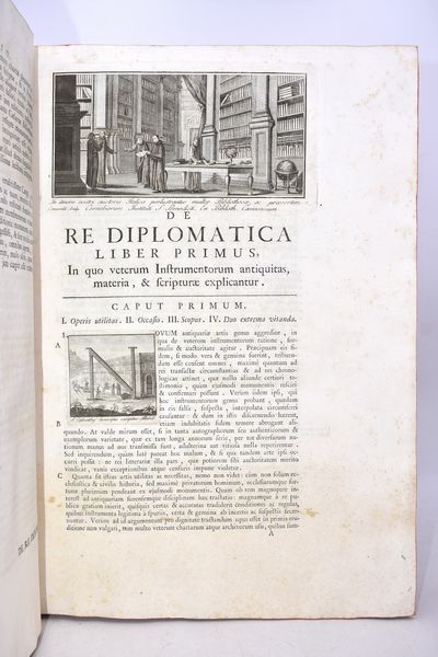 MABILLON, Jean. “De re diplomatica libri VI ...” t. I e II Ex typographia Vincentii Ursini . Neapoli 1789  - Asta Libri antichi, rarit bibliografiche e prime edizioni del '900 - Associazione Nazionale - Case d'Asta italiane