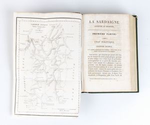 MIMAUT JEAN FRANCOIS. Histoire de Sardaigne ou la Sardaigne ancienne et moderne considérée dans ses lois, sa topographie, ses productions et ses moeurs. Paris, Blaise - Pélicier, 1825  - Asta Libri antichi, rarit bibliografiche e prime edizioni del '900 - Associazione Nazionale - Case d'Asta italiane