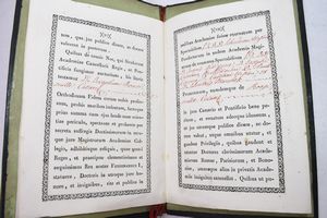 LAUREA GIURISPRUDENZA  REGNO DUE SICILIE. CATANIA  1846 Antica Laurea in Giurisprudenza dell'Università di Catania.  - Asta Libri antichi, rarit bibliografiche e prime edizioni del '900 - Associazione Nazionale - Case d'Asta italiane