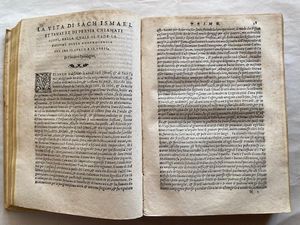 SANSOVINO FRANCESCO. Dell'historia universale dell'origine et imperio de Turchi raccolta da m. Francesco Sansovino. Libri tre. Ne quali si contengono le leggi, gli offici, i costumi di quella natione così in tempo di pace come di guerra ... Con le vite particolari de i principi Ottomanni cominciando dal primo che fondò il Regno sino al presente sultan Solimano. Con Privilegio per anni X. Venice: (Francesco Sansovino editor): appresso Francesco Rampazetto, 1564.  - Asta Libri antichi, rarit bibliografiche e prime edizioni del '900 - Associazione Nazionale - Case d'Asta italiane