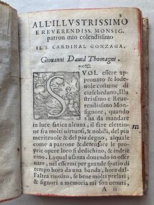 THOMAGNI, GIOVANNI DAVID. Dell'eccellentia de l'huomo sopra quella de la donna libri tre. Compositione dello eccellente iurisconsulto m. Giouanni David Thomagni, ridotta in tre dialoghi. Venice, Giouanni Varisco, 1565.  - Asta Libri antichi, rarit bibliografiche e prime edizioni del '900 - Associazione Nazionale - Case d'Asta italiane