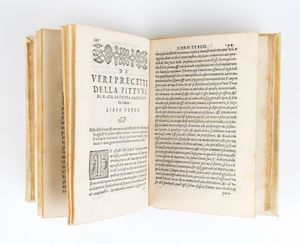 GIOVANNI BATTISTA ARMENINI. De' veri precetti della pittura di Giovan Battista Armenini da Faenza libri tre... RAVENNA 1587  - Asta Libri antichi, rarit bibliografiche e prime edizioni del '900 - Associazione Nazionale - Case d'Asta italiane