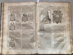 CIACCONIO (Chacón), Alfonso (1540-1599). Vitae, et res gestae pontificum Romanorum et s.r.e. cardinalium... Romæ : cura, et sumptib. Philippi, et Ant. de Rubeis, 1677.  - Asta Libri antichi, rarit bibliografiche e prime edizioni del '900 - Associazione Nazionale - Case d'Asta italiane