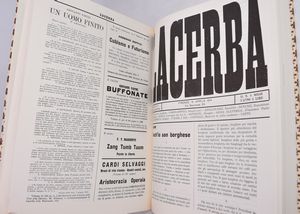 LACERBA. FIRENZE 1913-1915 + INTRODUZIONE A LACERBA. 1970.  - Asta Libri antichi, rarit bibliografiche e prime edizioni del '900 - Associazione Nazionale - Case d'Asta italiane