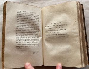 TODERINI, GIAMBATTISTA. Letteratura Turchesca. Venezia: Giacomo Storti, 1787.  - Asta Libri antichi, rarit bibliografiche e prime edizioni del '900 - Associazione Nazionale - Case d'Asta italiane