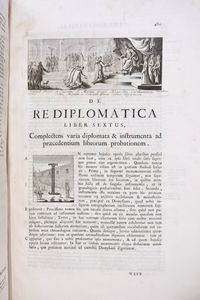 MABILLON, Jean. “De re diplomatica libri VI ...” t. I e II Ex typographia Vincentii Ursini . Neapoli 1789  - Asta Libri antichi, rarit bibliografiche e prime edizioni del '900 - Associazione Nazionale - Case d'Asta italiane