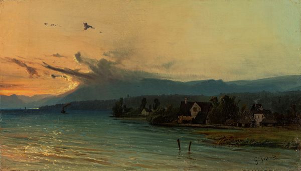 Gaetano Fasanotti : Tramonto sul lago di Como  - Asta Petits-Matres / Arte Figurativa tra XIX e XX Secolo - Parte 1 - Associazione Nazionale - Case d'Asta italiane