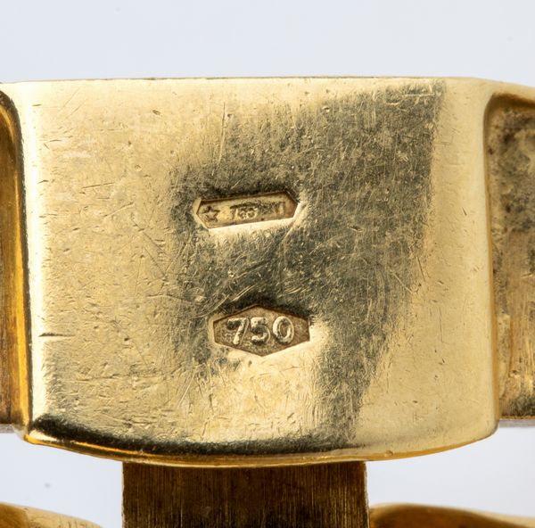 Bracciale in oro con motivo a bamb  - Asta Gioielli e Argenti Moderni e Contemporanei - Associazione Nazionale - Case d'Asta italiane