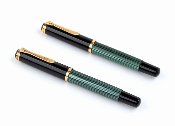 PELIKAN: penna a sfera K400 e penna stilografica M400, pennino F  - Asta Gioielli e Argenti Moderni e Contemporanei - Associazione Nazionale - Case d'Asta italiane