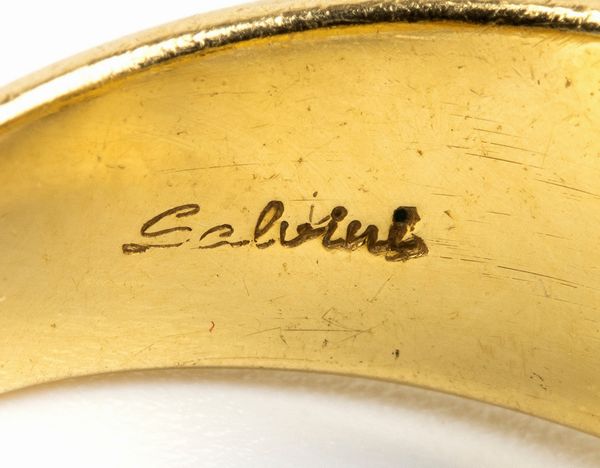 SALVINI: anello in oro con diamanti  - Asta Gioielli e Argenti Moderni e Contemporanei - Associazione Nazionale - Case d'Asta italiane