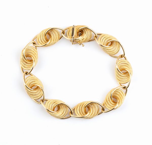 Bracciale con maglie a spirale in oro  - Asta Gioielli e Argenti Moderni e Contemporanei - Associazione Nazionale - Case d'Asta italiane