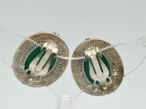 Orecchini in argento con turchese  - Asta Gioielli e Argenti Moderni e Contemporanei - Associazione Nazionale - Case d'Asta italiane