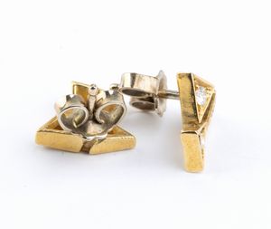 Orecchini in oro con diamanti  - Asta Gioielli e Argenti Moderni e Contemporanei - Associazione Nazionale - Case d'Asta italiane