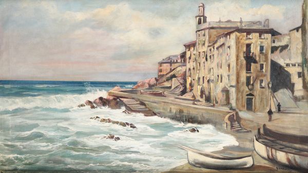 Giuseppe Caselli : Boccadasse  - Asta Dipinti del XIX e XX secolo - Associazione Nazionale - Case d'Asta italiane