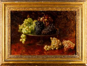 Giacomo Grosso : Nature morte con frutti e ortaggi  - Asta Dipinti del XIX e XX secolo - Associazione Nazionale - Case d'Asta italiane