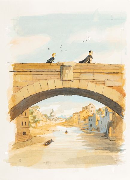 Manuele Fior : Mercurio Loi - A passeggio per Roma  - Asta Maestri dell'Illustrazione: Collezione Cereda - Associazione Nazionale - Case d'Asta italiane