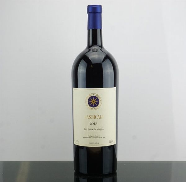 Sassicaia Tenuta San Guido 2018  - Asta AS TIME GOES BY | Vini Pregiati e da Collezione - Associazione Nazionale - Case d'Asta italiane