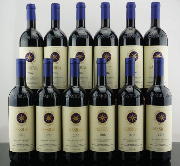 Sassicaia Tenuta San Guido 2016  - Asta AS TIME GOES BY | Vini Pregiati e da Collezione - Associazione Nazionale - Case d'Asta italiane