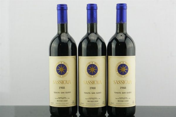 Sassicaia Tenuta San Guido 1988  - Asta AS TIME GOES BY | Vini Pregiati e da Collezione - Associazione Nazionale - Case d'Asta italiane