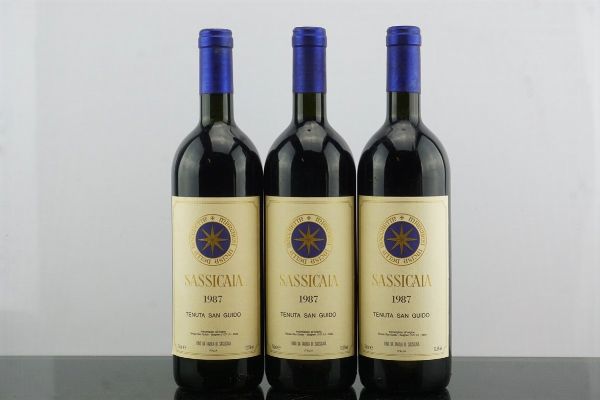 Sassicaia Tenuta San Guido 1987  - Asta AS TIME GOES BY | Vini Pregiati e da Collezione - Associazione Nazionale - Case d'Asta italiane