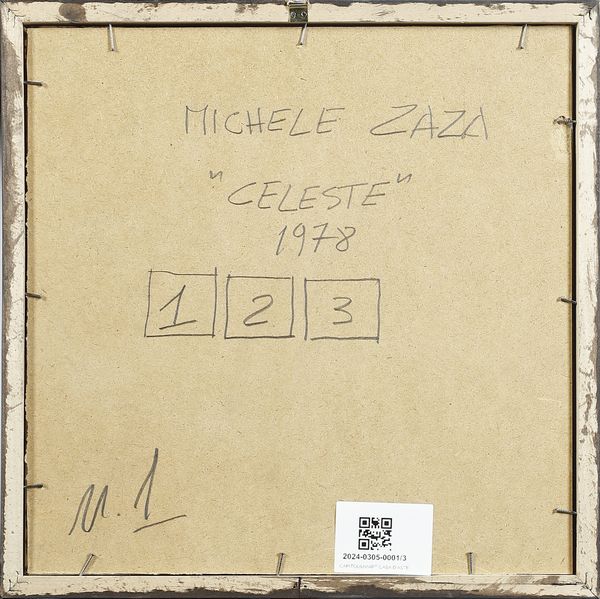 ZAZA MICHELE (n. 1948) : CELESTE, 1978  - Asta Asta 446 | GRAFICA MODERNA, FOTOGRAFIA E MULTIPLI D'AUTORE Online - Associazione Nazionale - Case d'Asta italiane