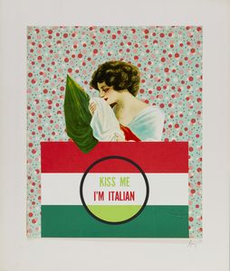 BAJ ENRICO (1924 - 2003) : KISS ME - I'M ITALIAN  - Asta Asta 446 | GRAFICA MODERNA, FOTOGRAFIA E MULTIPLI D'AUTORE Online - Associazione Nazionale - Case d'Asta italiane