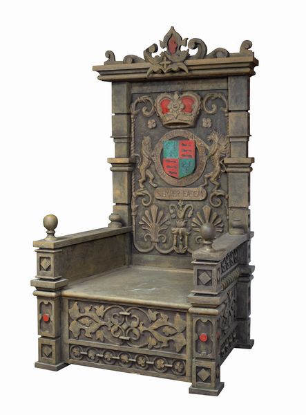 Trono con decorazioni a rilievo (da  Roberto Devereux )  - Asta Napoli, j'adore! - Associazione Nazionale - Case d'Asta italiane